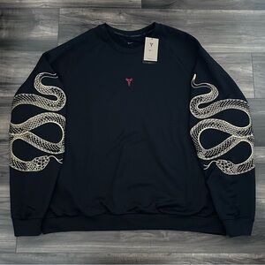 Nike Kobe Year Of Mamba Therma Crewneck Black Sweatshirt Mens 4XLT HQ4697-010